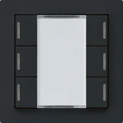 Poussoir ENC kallysto A KNX 6× LED RGB s/e-link noir 