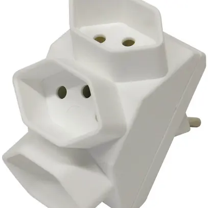 Spina multipla Steffen T12/3×T13 con bloc.bambino bianco 