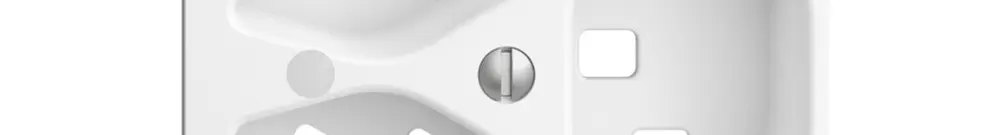 Kit frontale EDIZIOdue bianco 60×60mm 3×T23 con lente 