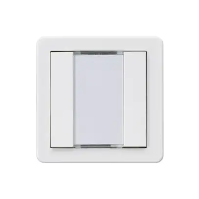 Poussoir Hager basico A KNX double blanc 