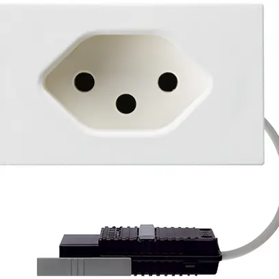 Presa INS tipo 13 FLF bianco adattatore cavo rotondo 5P L3 