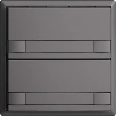 Pulsante INC KNX 2×EDIZIOdue colore grigio scuro RGB senza LED con inserto carta 