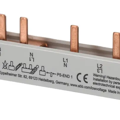 Kammschiene ABB pro M compact PS4/8 4P/3LN 10mm² 80A 138mm grau 