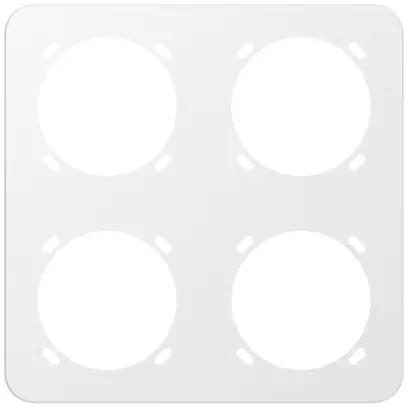 Placca di fissaggio NUP SUPRA 2×2 bianco 