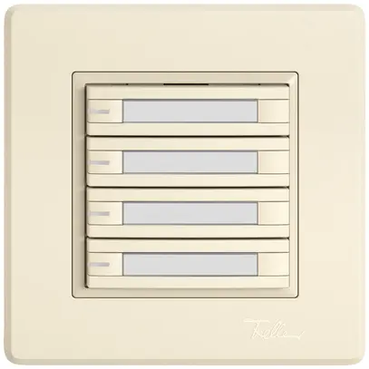 Poussoir KNX RGB ENC EDIZIO.liv SNAPFIX® capteur temp.RGB-LED étiqu.4×com.2T cr 