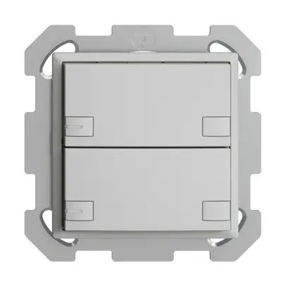 UP-KNX-Taster RGB EDUE, 250mW, m.RGB-LED, 2×Taste, 2×Tastenb., hgu 