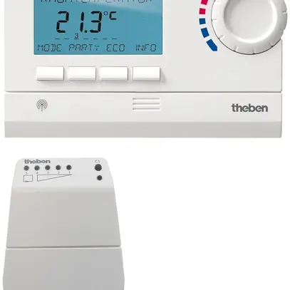 Termostato a orolog. AP RAMSES 813 Top2 HF Theben Set A bianco 