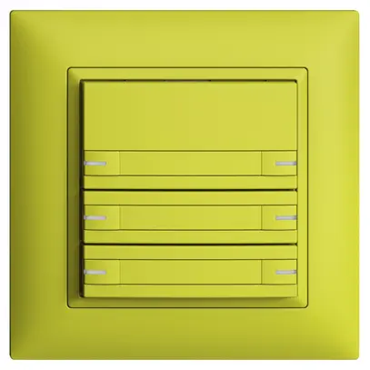 Pulsante KNX RGB INC EDUE FMI, 250mW, c.LED RGB, carta, 6×pulsante, 1×tasto, lem 