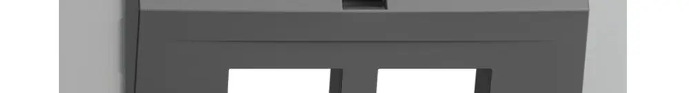 Kit montaggio INC Edue FM, c.cappa d.uscita obliqua, p.2×Keystone, grigio scuro 