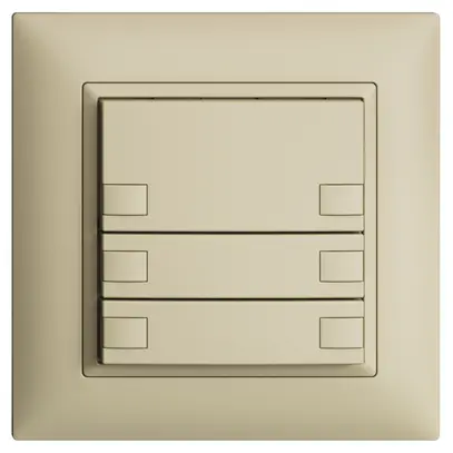 Pulsante KNX RGB INC EDUE FMI, 250mW, s.LED, 3×pulsante, com.2×tasti, van 