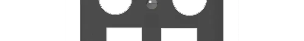 Kit frontal SIDUS Z/E anthracite pour R&M HWSforte 2×coax, 2×RJ45 