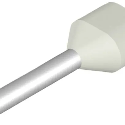 Embout de câble jumelé Weidmüller H isolé 2×0.5mm² 10mm blanc DIN en vrac 