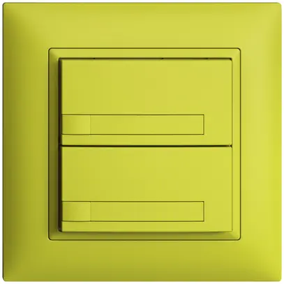Pulsante INC KNX 2×EDIZIOdue lemon RGB senza LED con inserto carta 