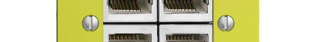 Prise ENC 4×RJ45/s 4P sép.EDIZIOdue lemon ITplus 