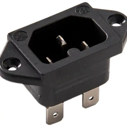 Fiche d'appareils INC type C16 ELBRO 10A 230VAC max.120°C 4.8mm noir IP20 