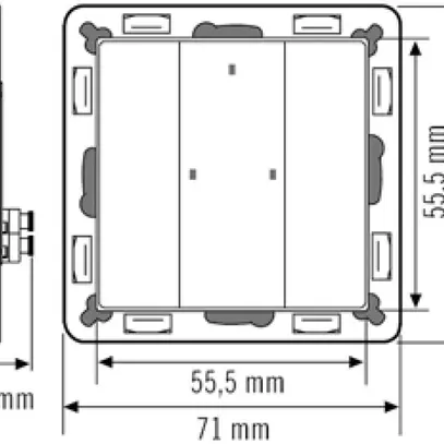 Pulsante INC ESYLUX DALI, 2 volte, per DALI-2 