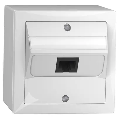 Kit de montage AP SIDUS A 1RJ45 blanc brillant 