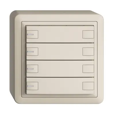 Poussoir KNX RGB AP EDUE, 250mW, a.LED RGB, 4×poussoir, comm.2×touches, crema 
