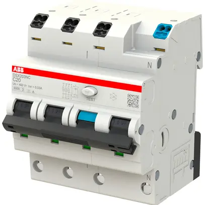 Disjoncteur différentiel ABB FlexLine 3LN 400V C 20A 0.03A type A 6kA 4UM 