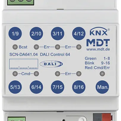 REG-Gateway KNX/DALI MDT SCN-DA641.04 1-Kan 64TE/Kanal 110…240VUC 4TE 
