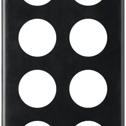 Placca di copertura basico 4×2 8×43mm nero 