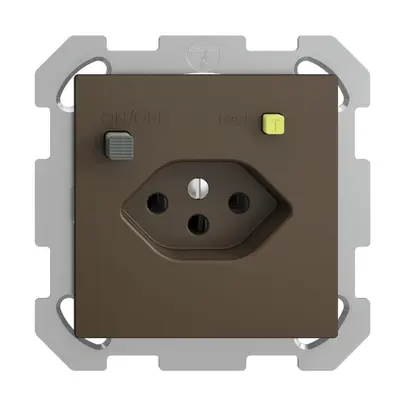 Presa INC EDIZIOdue T13 FI 30mA FM, coffee 