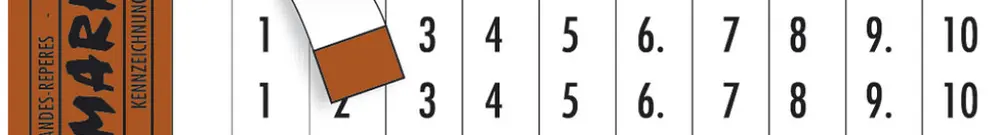 Carta di marcaggio SES 1…33 bianco/nero 