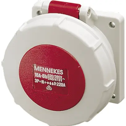 Prise INC Mennekes 16A 3LNPE rouge 