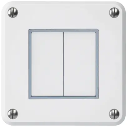 Contatto pulsante INC robusto IP55 2×1P bianco per combinazione 