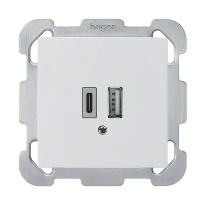Prise de charge USB ENC kallysto 18W PD 1×type A 1×type C a.plaque d.fixation bc 