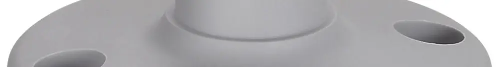 Pied WERMA, p.tube Ø25mm, matière synthétique, p.colonne de signalisation, gris 