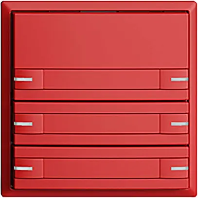 Poussoir ENC KNX 6× EDIZIOdue berry RGB avec LED avec insert papier 
