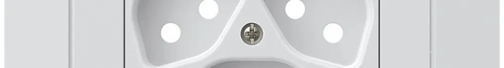 Kit frontal INC kallysto, pour prise INC 3×type 13, a.porte-étiquette, blanc 