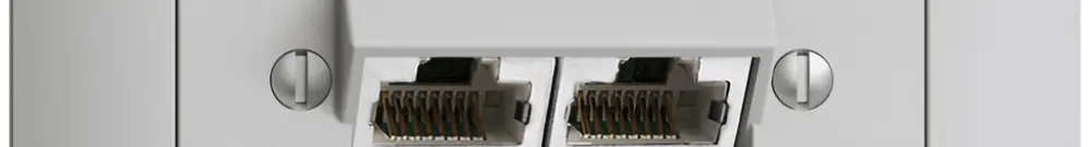 Presa INS 2×RJ45/s 4P sep.grc EDIZIOdue ITplus 