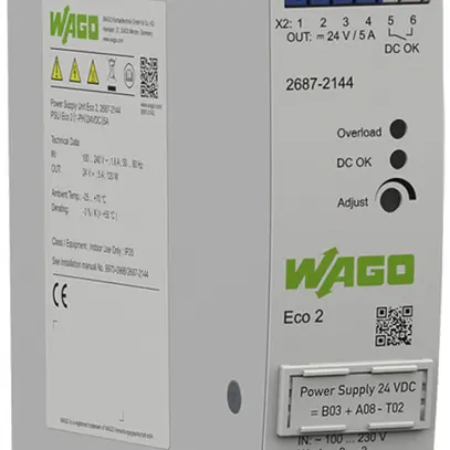 Alimentation INC WAGO Contact Eco 2 monophasé 24VDC 5A 