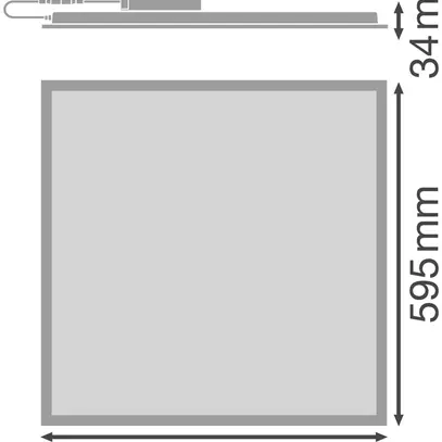 Plafoniera LED INS Ledvance PANEL VALUE 600 UGR, 36W 3600lm 4000 K bianco 