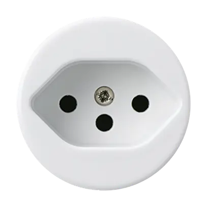 Inserto per presa INC basico tipo 13 bianco senza protezione bambini 