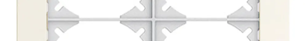 Telaio di cop. EDIZIOdue prestige 2×2 alluminio bianco 