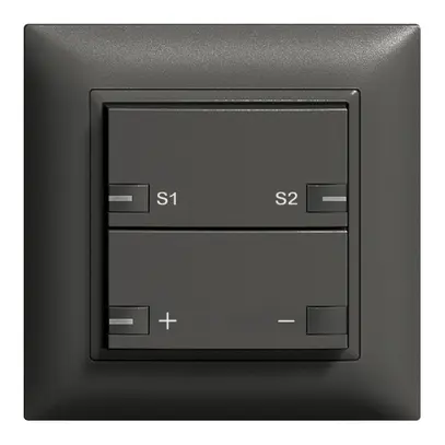Tasto INC ZEP dimmer-scena 1c/2t con LED EDIZIOdue nero 