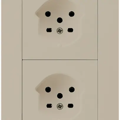 Combi INC 2×1 HA kallysto.trend 2×tipo 15 con morsetti a innesto beige 