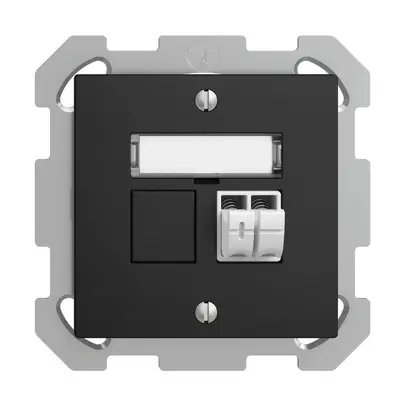 Presa audio INC Push Type EDIZIOdue FM, 1×, kit di dicitura, nero 