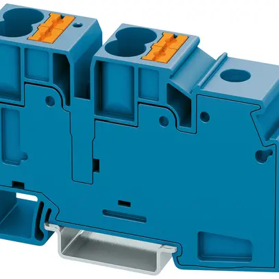 Distributeur de potentiel joignable PX PTU 35 BU 16mm²57A 1000V 5×1 DIN35 bl 