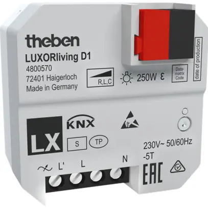 Actionneur-variateur KNX INC Theben LUXORliving D1 1-canal 