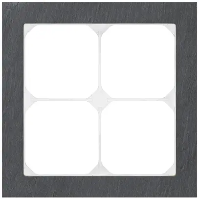 Cadre de recouvrement KAL.art 2×2 154×154mm ardoise noir 