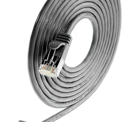 SLIM Cavo patch: U/FTP, 0.50m, nero C6A, LSOH, jack non infrangibile, 3,8 mm 
