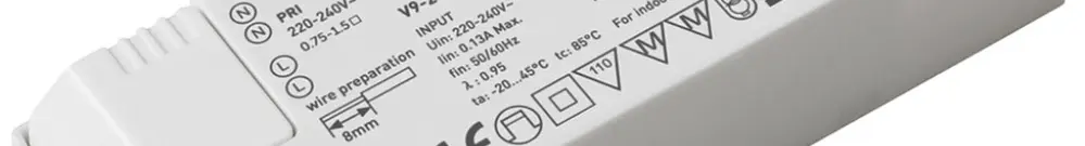 Alimentation LED SLV 19W 2…54V 350mA ON/OFF 