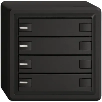Poussoir KNX RGB AP EDIZIO.liv SNAPFIX® capteur temp.RGB-LED 4× comm.2T no 