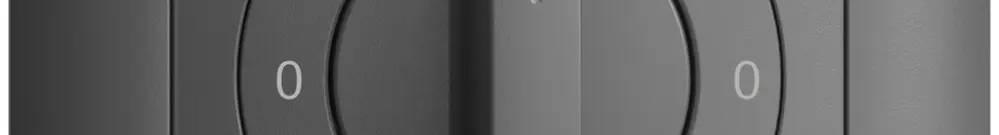 Kit frontale EDIZIOdue 0-1-0-1 88×88mm grigio scuro, per interruttore rotativo 