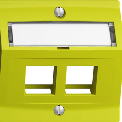 Kit de montage EDIZIOdue F, avec capot de sortie oblique, pour 2×Keystone, lemon 