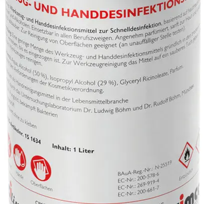 Désinfectant pour outils et mains CIMCO 1000ml min.79% d'alcool 
